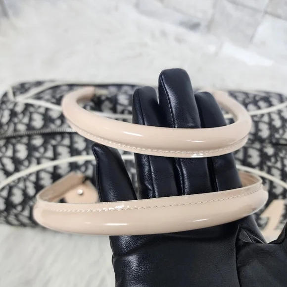 Auth Christian Dior Boston Bowling bag Diorissimo Girly Chic#1 Trotter Bag - Picture 9 of 13